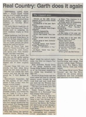 Brooks, Garth / Real Country: Garth Does It Again / 1993