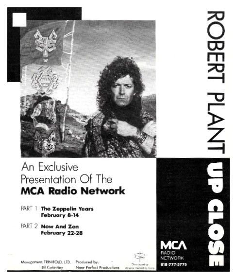 Plant, Robert / Up Close-MCA Radio Network / 1988