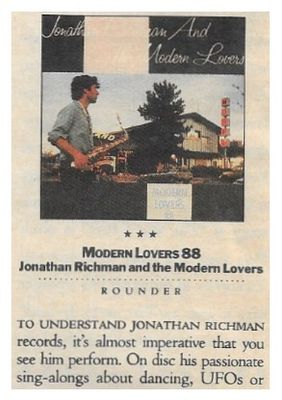 Richman, Jonathan / Modern Lovers 88 / 1988