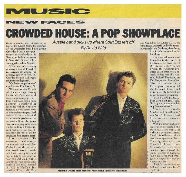 Crowded House / Crowded House: A Pop Showcase / 1987
