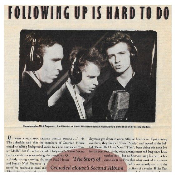 Crowded House / Following Up is Hard to Do / 1988