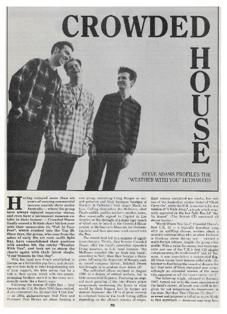 Crowded House / Profile / 1992