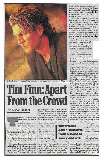 Finn, Tim / Apart From the Crowd / 1993