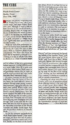 Cure, The / Frank Erwin Center / 1992
