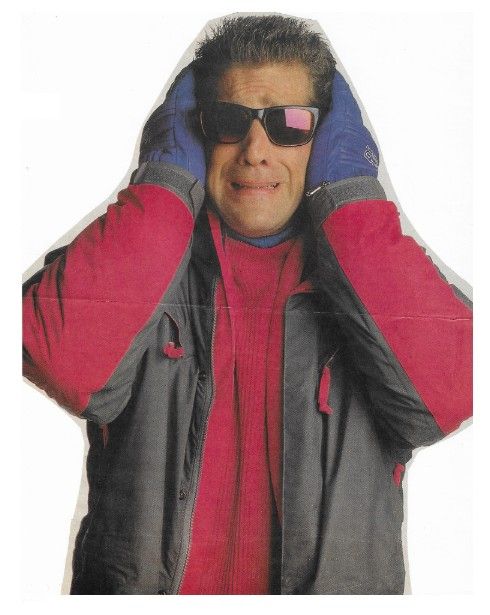 Frey, Glenn / Red-Grey Coat-Blue Gloves-Sunglasses / 1988