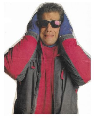 Frey, Glenn / Red-Grey Coat-Blue Gloves-Sunglasses / 1988