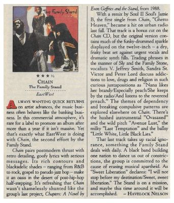 Family Stand, The / Chain / 1991