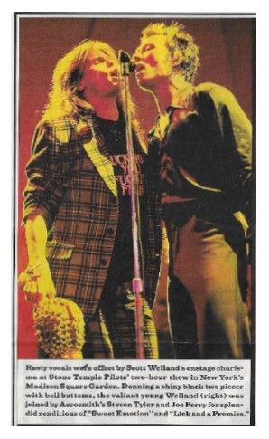 Stone Temple Pilots / Scott Weiland: On Stage-with Steven Tyler / 1997