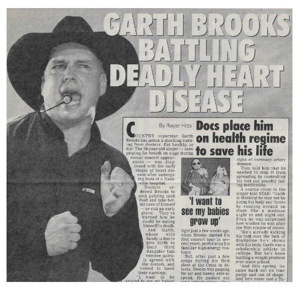 Brooks, Garth / Garth Brooks Battling Deadly Heart Disease / 1996