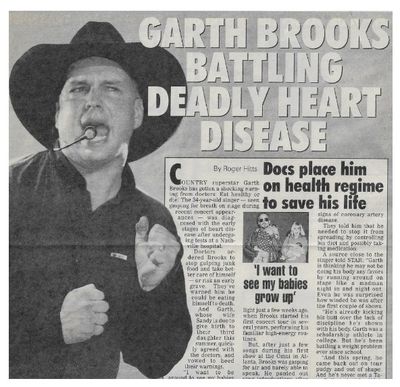Brooks, Garth / Garth Brooks Battling Deadly Heart Disease / 1996