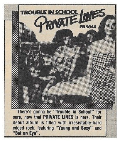 Private Lines / Trouble in School / 1980