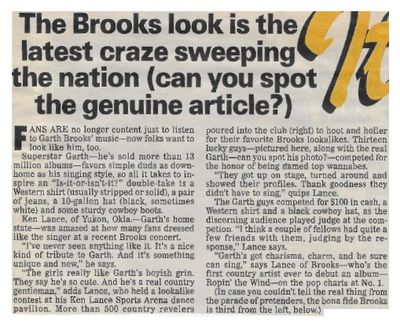 Brooks, Garth / The Brooks Look is the Latest Craze Sweeping the Nation