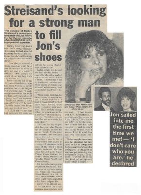 Streisand, Barbra / Looking for a Strong Man to Fill Jon&#39;s Shoes / 1984