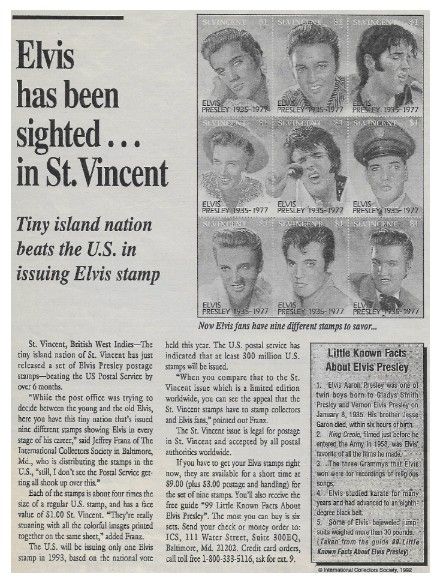 Presley, Elvis / Elvis Has Been Sighted...in St. Vincent / 1992