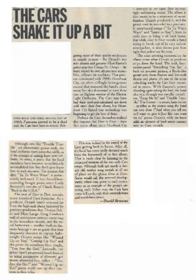 Cars, The / The Cars Shake It Up a Bit / 1987