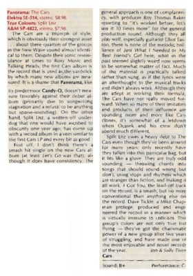 Cars, The / Panorama / 1980 / with Split Enz