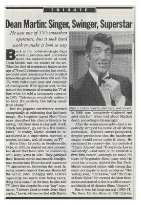 Martin, Dean / Dean Martin: Singer, Swinger, Superstar / 1995