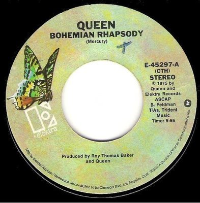 Queen / Bohemian Rhapsody / Elektra E-45297 | Seven Inch Vinyl Single (1975)