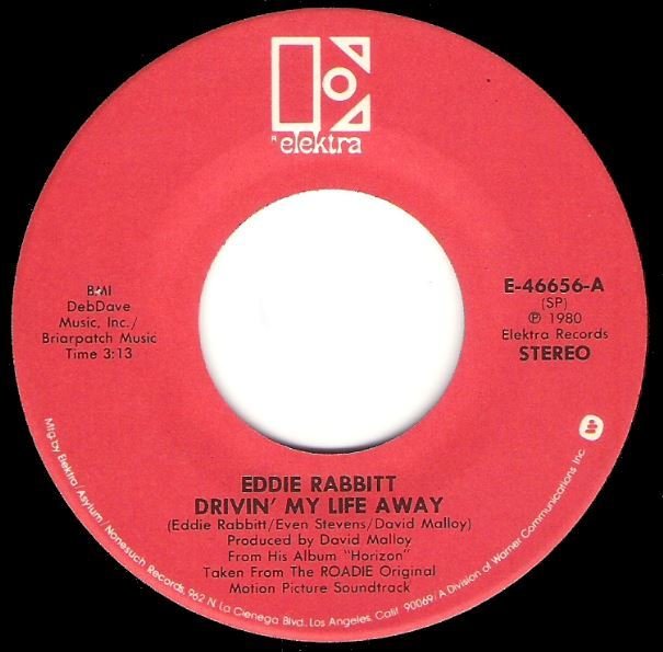 Rabbitt, Eddie / Drivin&#39; My Life Away / Elektra E-46656 | Seven Inch Vinyl Single (1980)