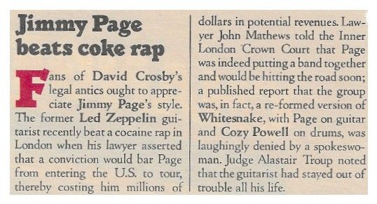 Page, Jimmy / Jimmy Page Beats Coke Rap / 1982