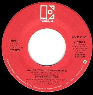 Schilling, Peter / Major Tom (Coming Home) / Elektra 7-69811 | Seven Inch Vinyl Single (1983)