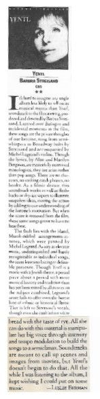 Streisand, Barbra / Yentl / 1984