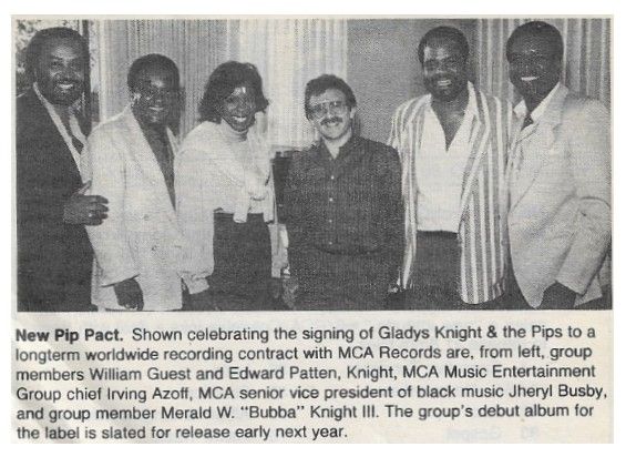 Knight, Gladys (+ The Pips) / New Pip Pact / 1986 / with Irving Azoff
