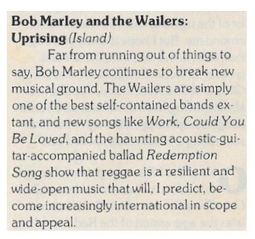 Marley, Bob / Uprising / 1980