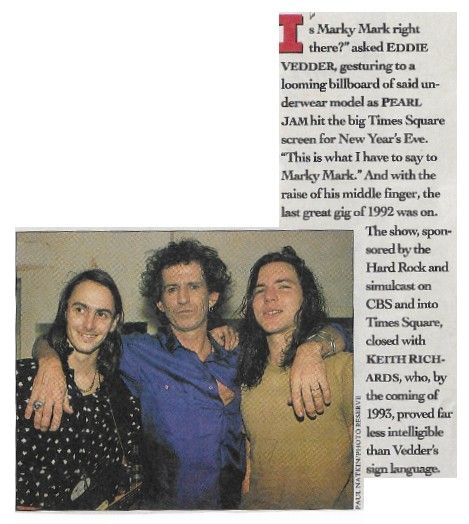 Pearl Jam / New Year&#39;s Eve-with Keith Richards / 1992