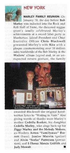 Marley, Bob / Marley Family Reunion / 1994 / with Chris Blackwell