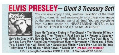 Presley, Elvis / Giant 3 Treasury Set!