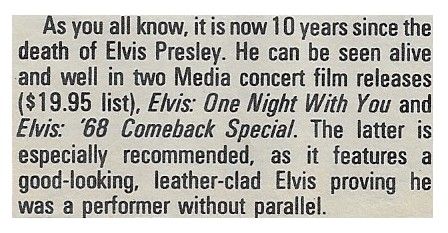 Presley, Elvis / 10 Years Since the Death of Elvis Presley / 1987
