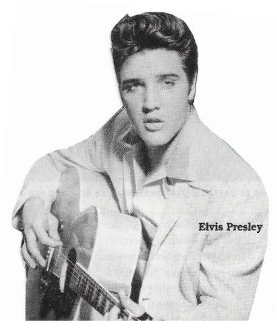 Presley, Elvis / With Guitar-Name at Right / 1950s
