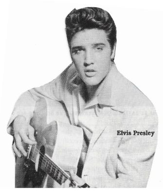 Presley, Elvis / With Guitar-Name at Right / 1950s