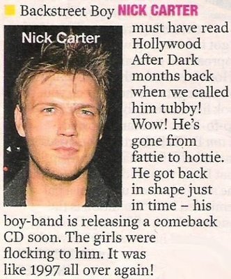 Carter, Nick / Backstreet Boy Nick Carter Must Have Read Hollywood After Dark... | Magazine Photo + Article (2007)