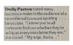 Parton, Dolly / My Wigs, That Is... / 1978