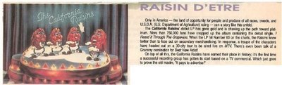 California Raisins, The / Raisin D&#39;Etre | Magazine Article + Picture (1988)