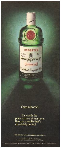 Tanqueray / Own a Bottle. | Magazine Ad (1987)