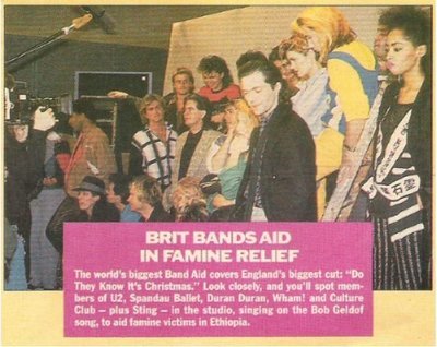 Band-Aid / Brit Bands Aid In Famine Relief | Magazine Photo with Caption (1985)