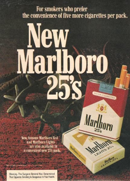 Marlboro / New Marlboro 25&#39;s | Full Page Magazine Ad (1985)