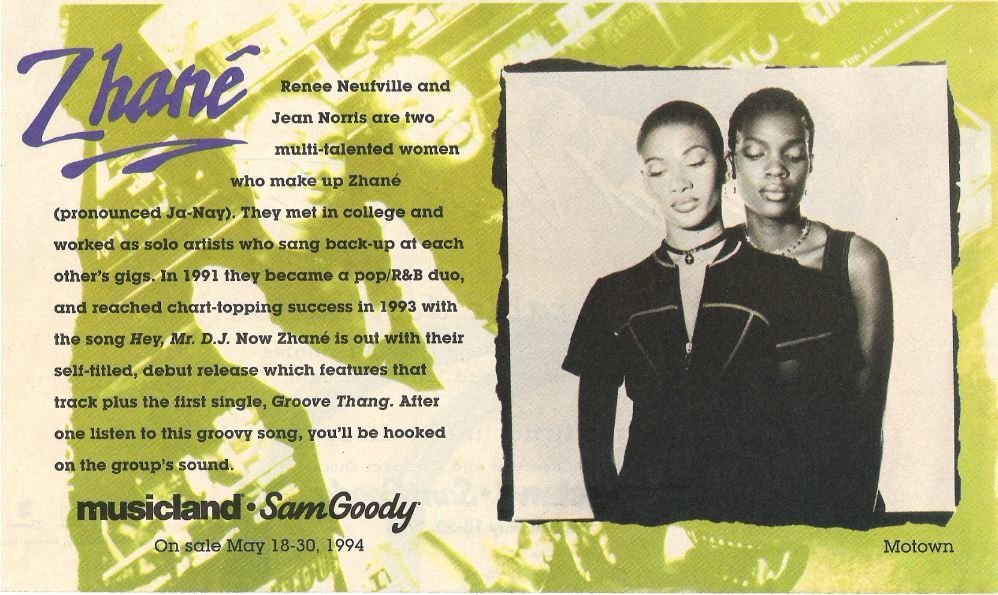 Zhane / Pronounced Jah-Nay | Magazine Ad (1994)