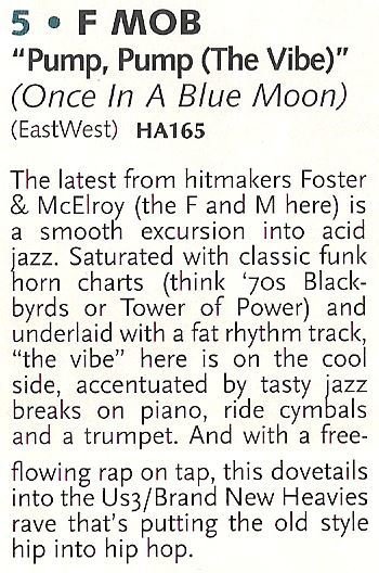 F Mob / Pump, Pump (The Vibe) | Magazine Review (1994)