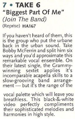 Take 6 / Biggest Part of Me | Magazine Review (1994)
