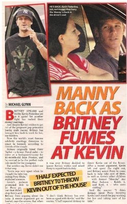 Spears, Britney / Manny Back As Britney Fumes at Kevin | Magazine Article + 2 Photos (2006)