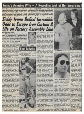 Trump, Ivana / Sickly Ivana Defied Incredible Odds / 1990