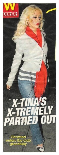 Aguilera, Christina / X-Tina's X-Tremely Partied Out | Magazine Photo with Caption (2006)