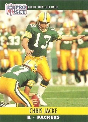 Jacke, Chris / Green Bay Packers / Pro Set No. 801 | Football Trading Card (1990)