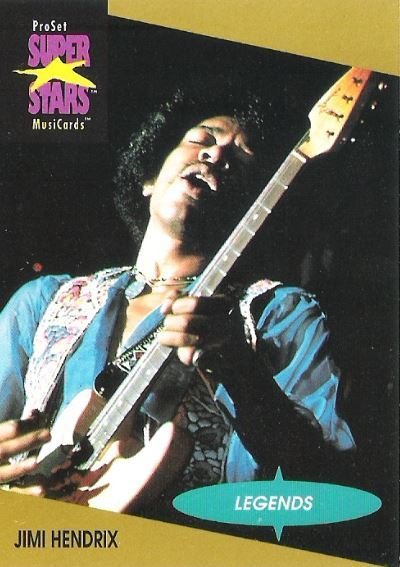 Hendrix, Jimi / ProSet SuperStars MusiCards #10 / Legends | Music Trading Card (1991)
