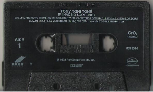 Tony Toni Tone / If I Had No Loot / Wing 859 056-4 | Cassette Single (1993)