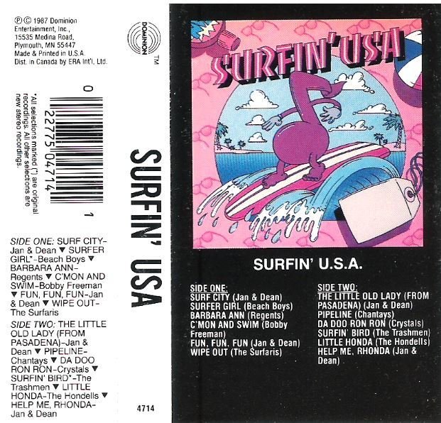 Various Artists / Surfin' U.S.A. / Dominion 4714 | Cassette Insert (1987)